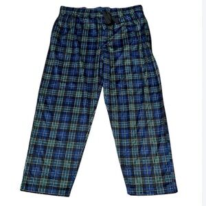 NWT Chaps Sleepwear Navy and Green Plaid Super Soft Pajama Bottoms XL